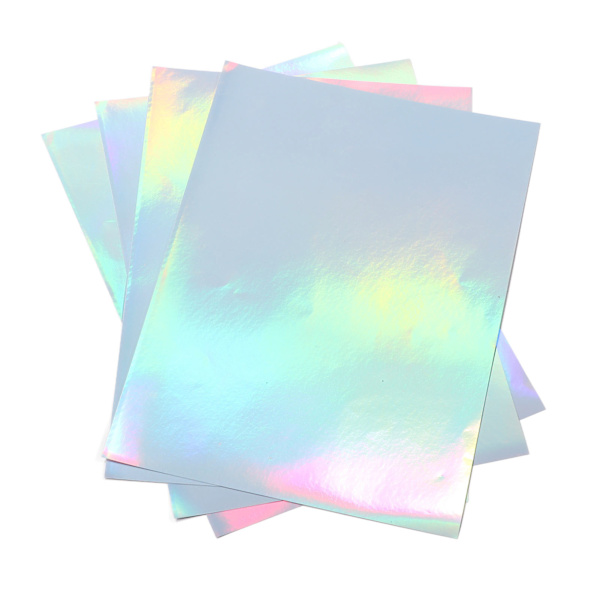 22 ark A4-kokoista holografista tarrapaperia Vedenkestävä mustesuihkuprintteri- ja lasertulostin holografista tarrapaperia