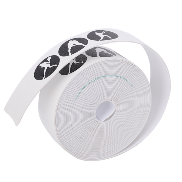 Tennisracketbeskyttelse AntiScratch Tape Racketbeskyttelse Rambeskyttelse PU Beskyttelsesdekal (Hvit)