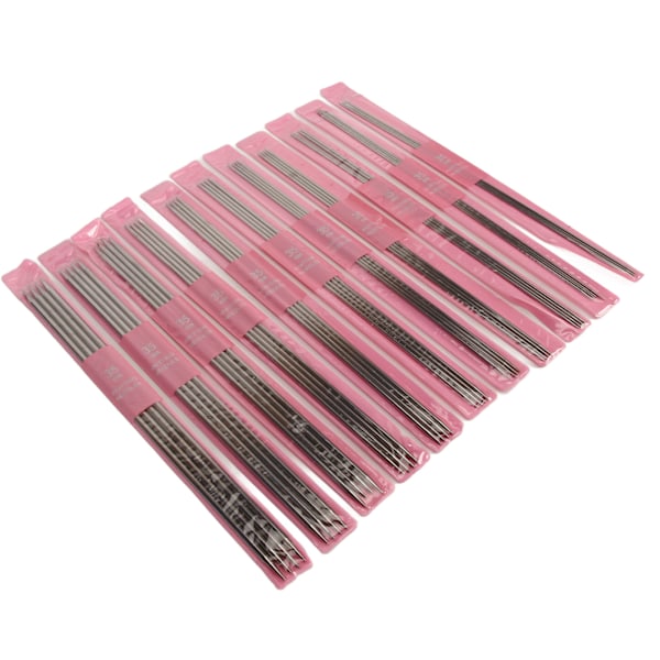11 storlekar 44 st dubbla spetsiga stickor set 13,8 tum längd rostfritt stål DIY stickor för strumpa 2 mm till 6 mm