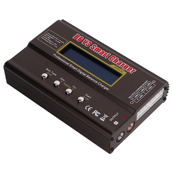 Smart Laddare Multifunktion 80W Maximal Säkerhet Bred Kompatibilitet B6 V3 Balansladdare för Liion Lipo Pb Batteri