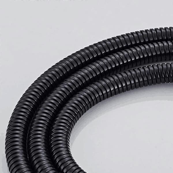 Fleksibel dusjslange - Ekstra lang, rustfritt stål, dobbel spenne for hånddusjhode - oljeslipt bronse - JA 1.5m black shower pipe