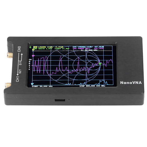 4-tums LCD vektor nätverksanalysator USB kortvågsantennanalysator 50KHz‑1,5GHz Inbyggt batteri