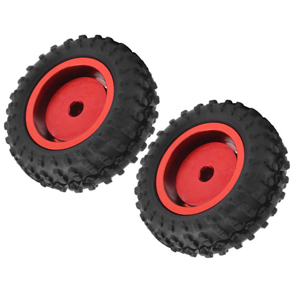 D12005 52mm RC auton renkaat Kumi Alumiiniseos Liukumattomat renkaat WPL D12 1/10 RC kuorma-autolle (Punainen R)