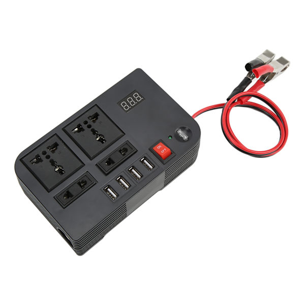 Strömomvandlare Modifierad Sinusvåg 12V till 220‑240V 600W Svart Inverter Universal för Bil