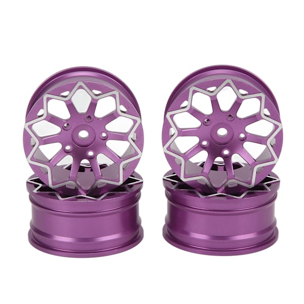 4 kpl RC-pyörien vanteet CNC-alumiiniseos 52 mm halkaisijaltaan pyörän napa 1/10 Drift On Road Racing Car Purple