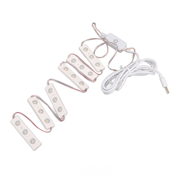 LED Makeup Mirror Light Justerbar Ljusstyrka USB Plug in DIY Mirror Strip Light Bulb 6 Strings (18st Light Chips)