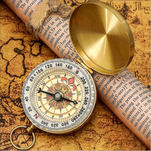 Kompassi, metallinen retkeilykompassi, taskukompassi, vedenpitävä kompassi, kannettava lasten kompassi matkustamiseen