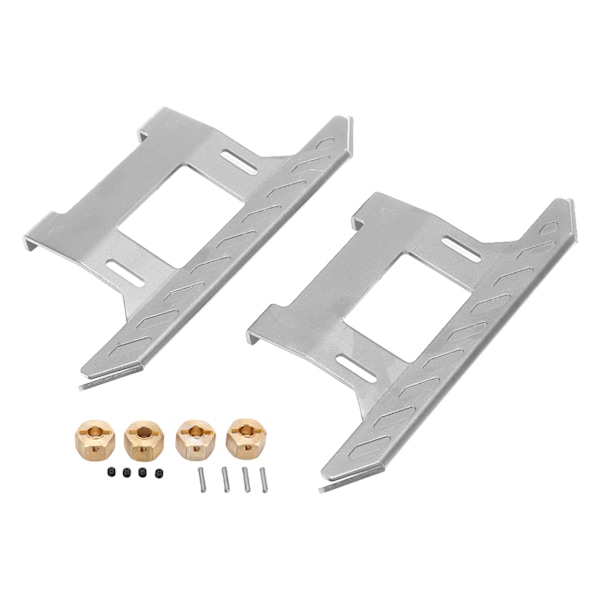 Metal Side Pedal RC Klatrebil Aluminium Legering Fodpedal Udskiftning til Axial SCX10IISølv