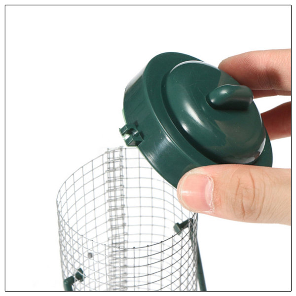 Muovista valmistettu lintulauta Wire Grids Bird Wild Outdoor Garden Riippuva Syöttölaite