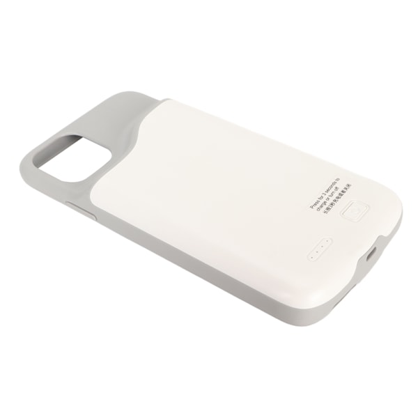 Telefonbatterifodral för IOS 11 Pro Max 6,5 tum förlängt laddningsskydd 6000mAh Uppladdningsbar indikator Slimt fodral Vit