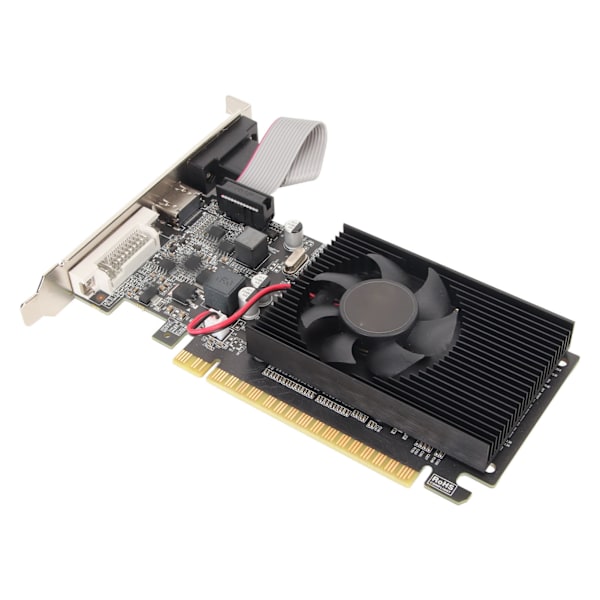 GT210 1G DDR3 grafikkort med køleblæser 64 bit støtte VGA DVI HD Multimedia Interface DirectX10.1 PC grafikkort