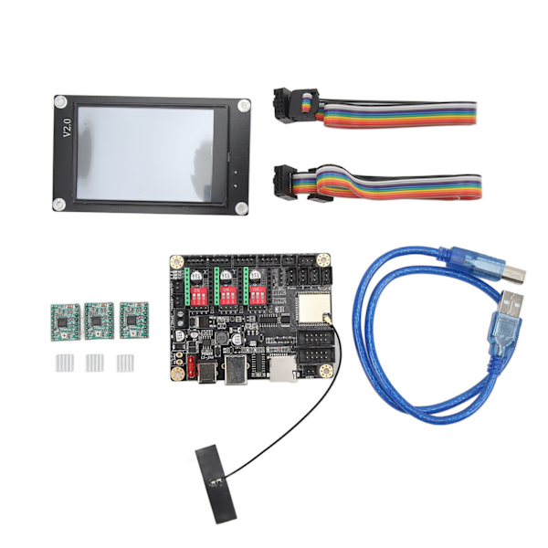 CNC-graveringsstyrenhet 32-bitars WiFi offline-styrenhet med 3,5-tums pekskärm och stegmotorstyrenhet 12-24VDC