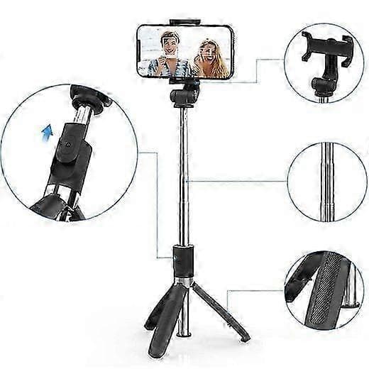 2026 Egnet Bluetooth Selfie Stick Tripod Udtrækkelig Stang Smartphone Holder