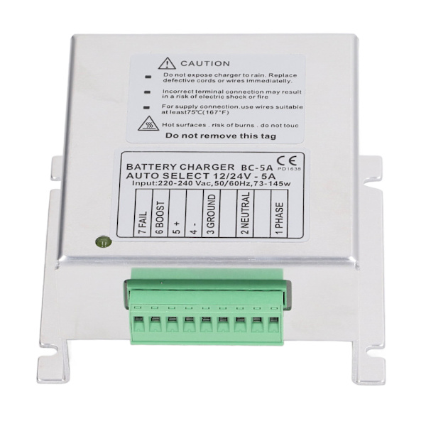12V 24V Generator Batterilader 2-trins opladning Automatisk Batteriregulator 220‑240VAC