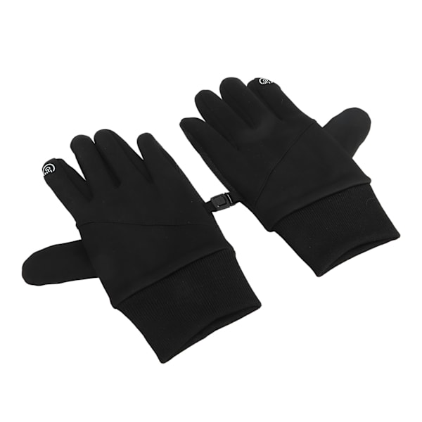 1 par Full Finger Cykelhandskar Touch Screen Varma Handskar för Män Kvinnor Ridning Träning Skytte Svart M