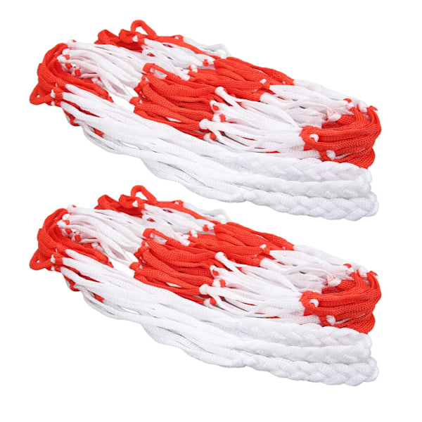 2 stk Store Sportsballnett i Nylon, Rød og Hvit, for Basketball, Volleyball, Baseball