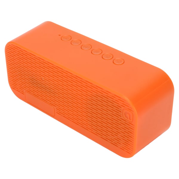 Mini Bluetooth-högtalare Kraftfull Bas Dubbel Väckarklocka Portabel Trådlös Högtalare med LED-display Orange