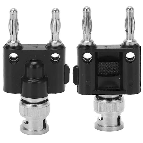 2st 2-vägs bananplugg BNC hane till 2-rad högtalarkabel Terminalkontakter Adapter J.20021 4mm