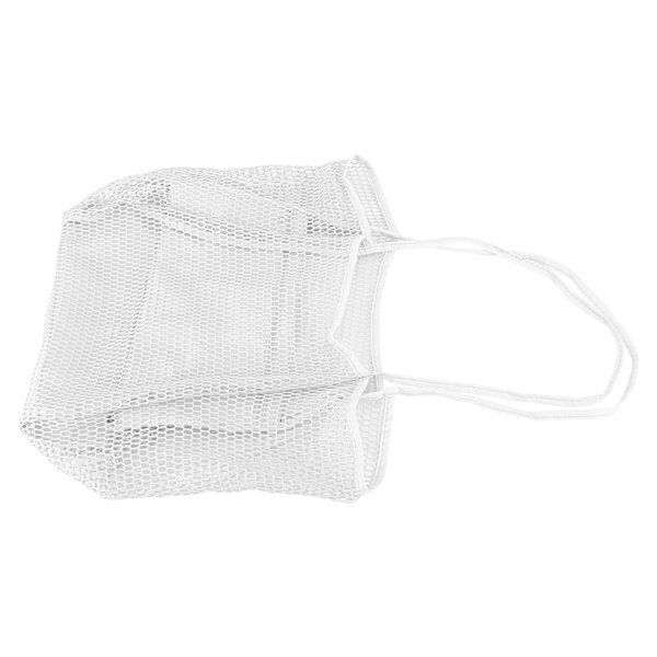 Mesh Strandtaske Enkel Stor Kapacitet Flere Lommer Lynlås Håndvævet Strandtaske til Rejseudflugt Camping Hvid