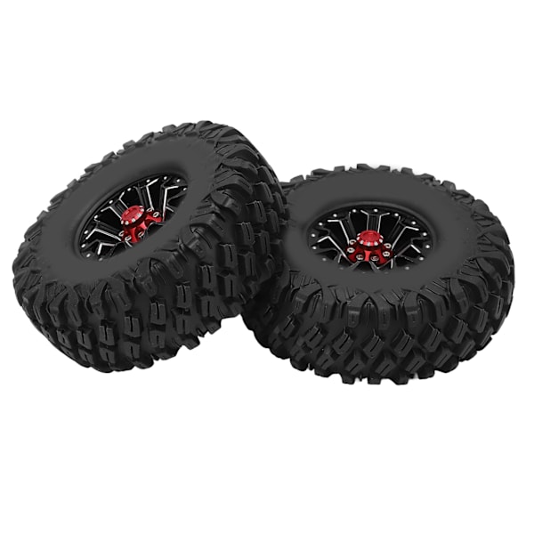 2 kpl / setti 1,9 tuuman RC-auton vanteet ja renkaat AXIAL SCX10 1/10 Crawler -auton päivitysosiin, musta