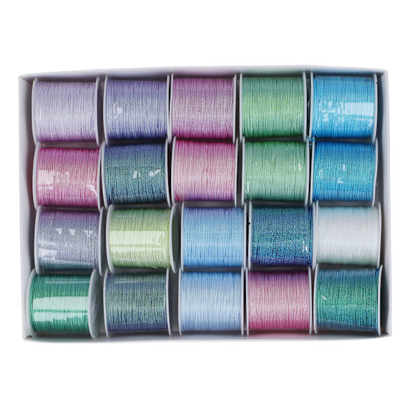 20 st Smyckeshantverkstråd 0,8 mm 12 trådar 25 meter Polyester Färgglad Pärltråd Vävtråd