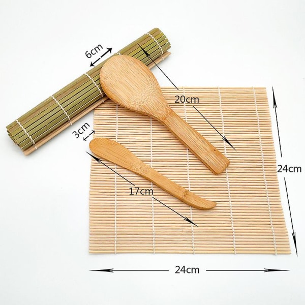 Bamboo Sushi Roll Mat Set itse tekemiseen