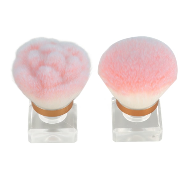 2 stk Makeup Pudderbørste Multifunktionel Bærbar Blød Børste Krystal Base Ail Støv Børste til Makeup Nail Art