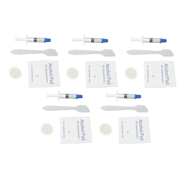 5 kpl Lämpöpasta 3,2W/m.k Metallivapaa Turvallinen Vahva Tarttuvuus Lämpöjohtava rasva Sirusetille GPU CPU-tulostimelle 0,5ml, 0,04oz