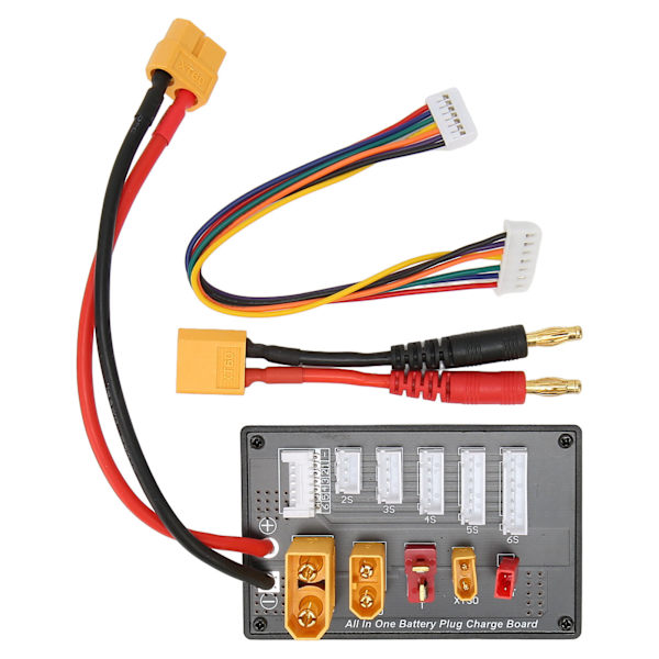 Lipo Batteri Parallel Opladningskort Fem i En XT30 XT60 XT90 JST T Stik Multi Opladningsplade til Imax B6 B6AC IDST Q6 Lite