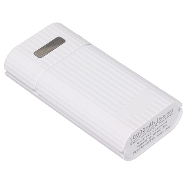 DIY Mobile Power Bank Fodral H02B 21700 Batteriladdare 2 Batterier Box TYPE C Micro Input Snabbladdning Vit