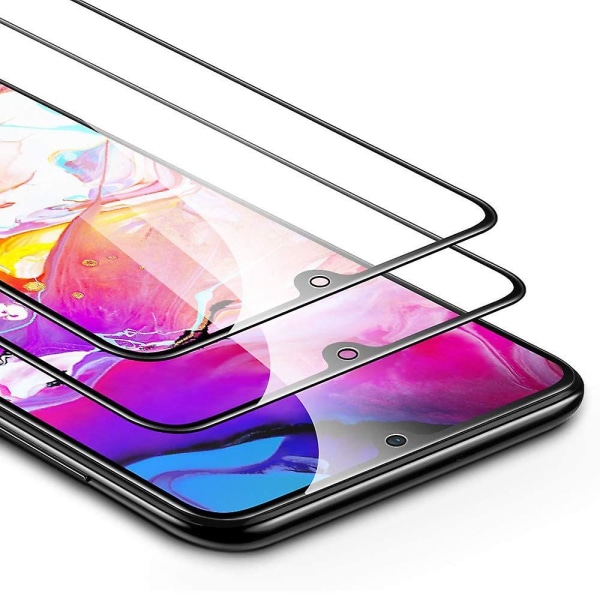 2 kpl Samsung Galaxy A70 heltäckande skärmskydd i härdat glas