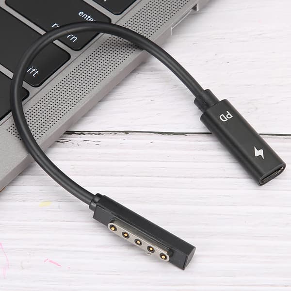 AdapterkabelöverKompatibel meding Typ C PD Snabbladdning Kompatibel med Microsoft Surface 1/2 / RT datortelefonverktyg