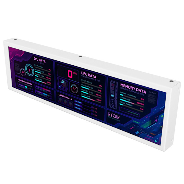 8,8-tommer computer temperaturmonitor 1920x480 60Hz til AIDA64 CPU GPU SSD Data Temperaturmonitor til Raspberry Pi til Windows Hvid