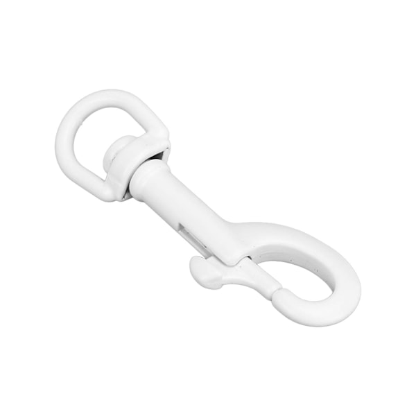 75 mm Kääntyvä Silmäpult Snap Hook DT75B 316 Ruostumaton Teräs Merikvaliteetti Yksipäinen Sukelluskoukku Avaimenperälle Koiranhihnalle Kameraremille Valkoinen
