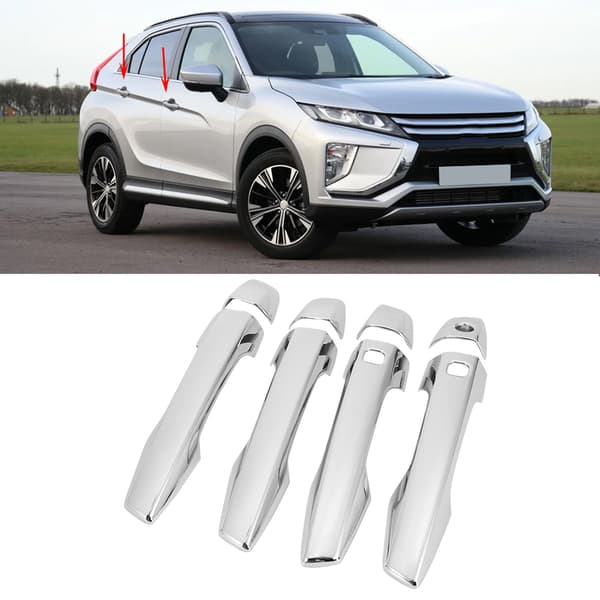 8 kpl Auton Ulkopuolen Ovenkahvan Peitelistat Sopii Mitsubishi Eclipse Cross 2017-2019
