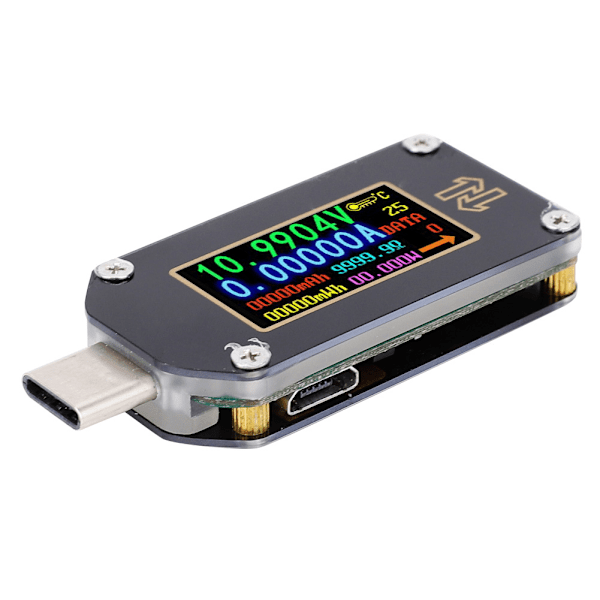 Typ C digital LCD-skärm USB-testare Spänningsström Power Meter Multimeter (TC66)