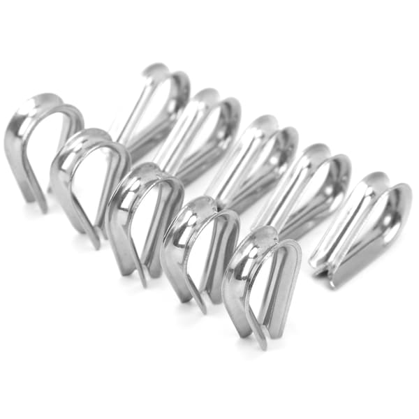 4MM rustfritt stål Båttauklips Kabel Beskyttelsesring Faste kauser