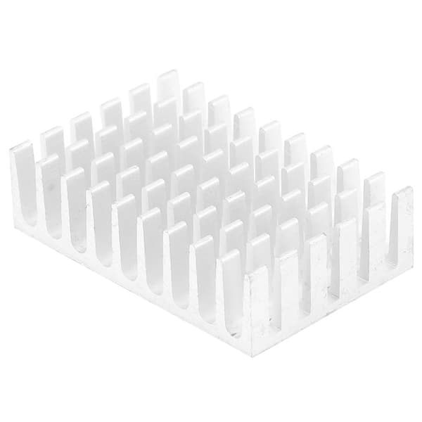 10 stk. køleplade sølv aluminium køleradiator til flere formål 23 x 35 x 10 mm
