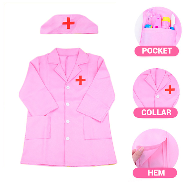 Rollspel Doktor låtsaslek Uniform för barn Cosplay-kostymer Klä upp Set Barnpresent