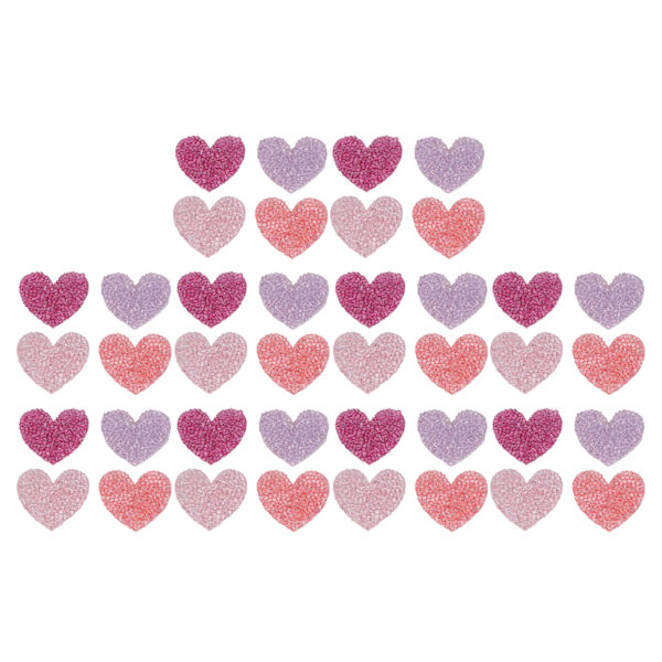40 stk. Hjerteformede Rhinestone Patches Moderigtige Skinnende Multipurpose DIY Stryge-patches til Tøj Sko Hatte