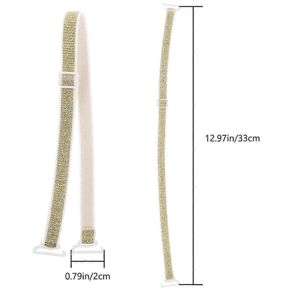 【NX】Elastiske justerbare bh-stropper Skridsikre stroppeklemmer 4 par