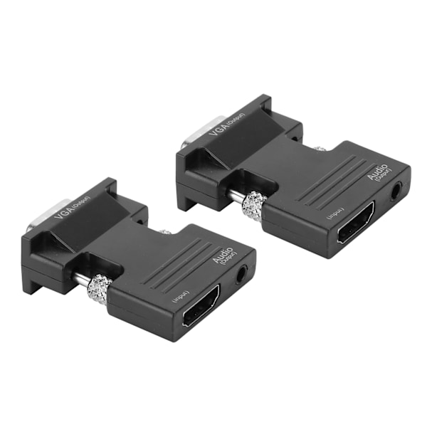 2st 1080P För HDMI till VGA-omvandlare med Videokonverterare Datorkabeladaptrar