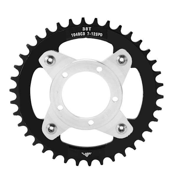 104BCD Sähköpyörän ketjurenkaansovitin ja adapteri 38T alumiiniseos CNC-leikkaus Bafang Central Drive Motor BBS01 Musta