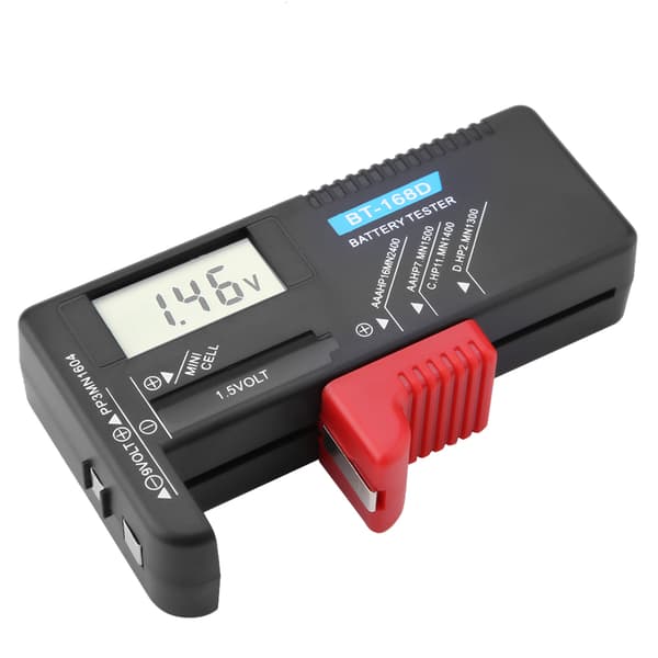 【NX】Universal Digital LCD AA/AAA/C/D/9V/1,5V Knappcellebatteri Volt Tester BT-168D