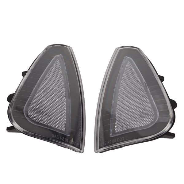 2 stk. frontblinklysdeksel 4806218AD sidemarkeringslysdeksel erstatning for Dodge Charger LX SRT8 2006-2010 hvit