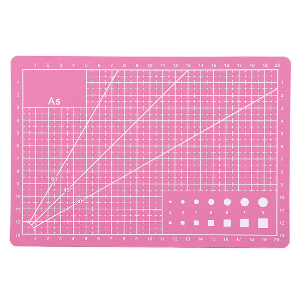 A5 Slidstærk PVC Skæremåtte Cut Pad Board Selvhelende Håndlavet DIY-værktøj Rosa
