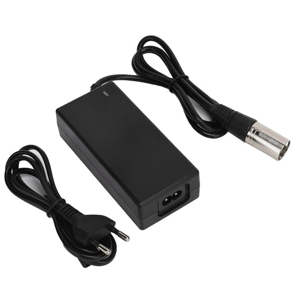 3-pin hannkontakt 29,4V/2A strømadapter litiumbatterilader EU-plugg 100-240V
