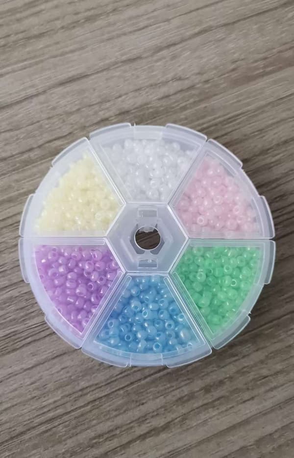 Glasperler - Seed beads 2mm - Smykkefremstilling - DIY[NX] multifärg multicolor