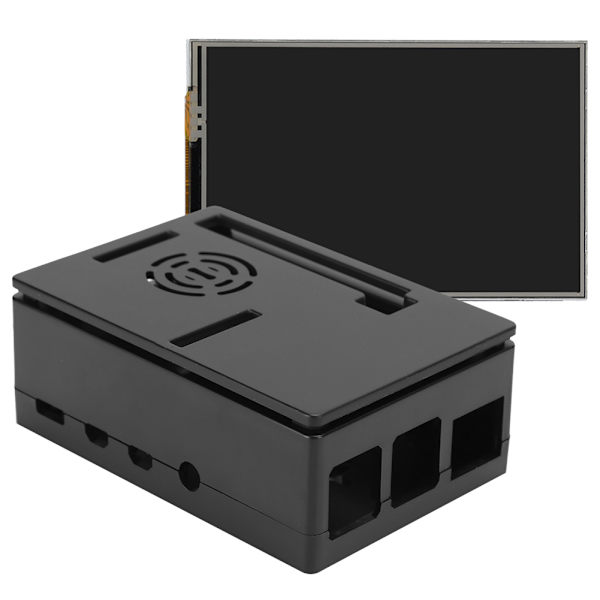 Til Raspberry Pi 4B Sæt ABS-kabinet Beskyttelsesetui 3,5 tommer skærm køleplade skruetrækker
