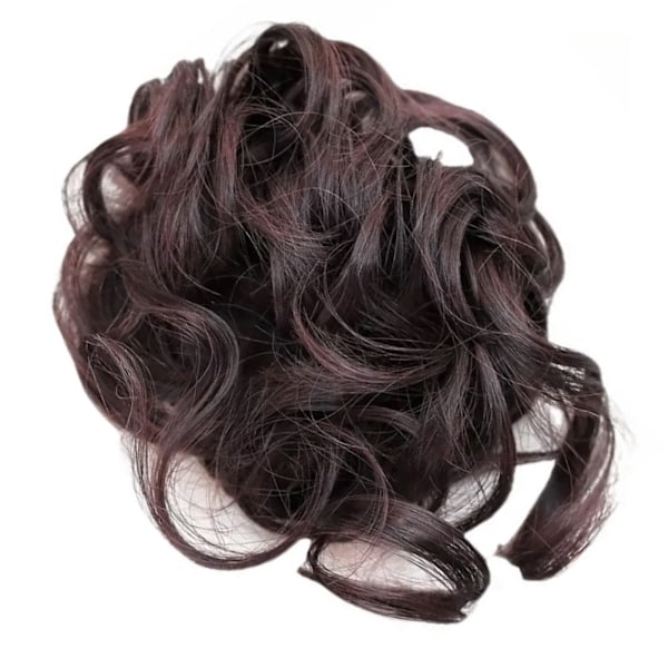 Rørete bolle Hårbit Hårbolle Scrunchies Naturlig Fluffy Elegant Extension Curly Wavy Chignon for Kvinner Updo Hårstykke